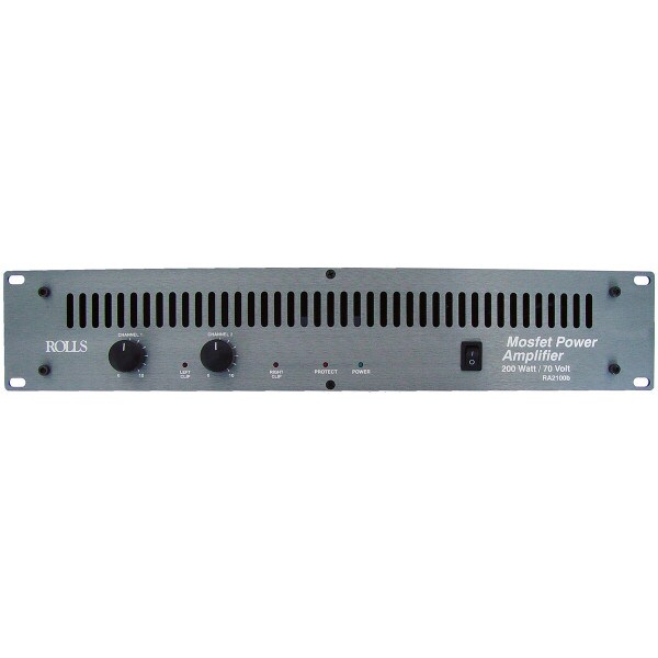 Main product image for Rolls RA2100b Power Amplifier 2U Rack Mount 2 x 100 245-1132